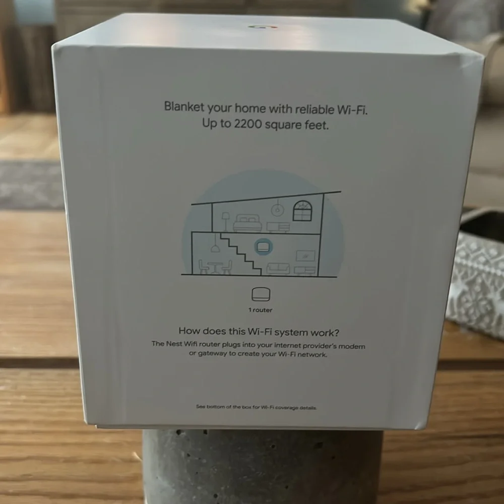 New Google nest router unused. Snow colored